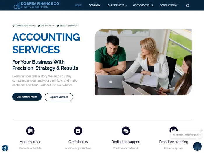 Captura site-ului Dobrea Finance CO