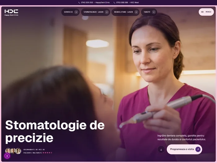 Captura site-ului HappyDent Clinic