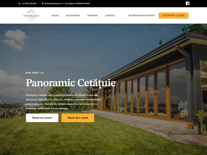Captura site-ului Panoramic Cetățuie