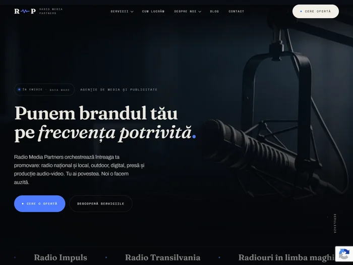 Captura site-ului Radio Media Partners