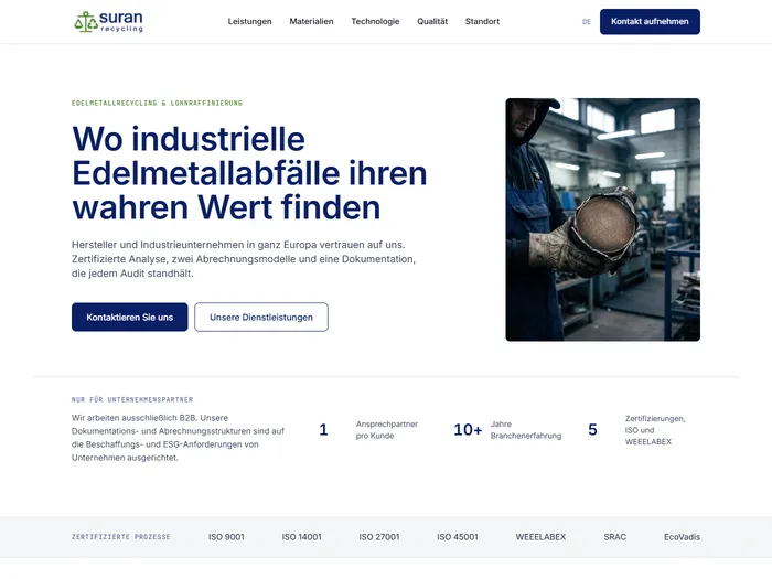 Captura site-ului Suran GmbH